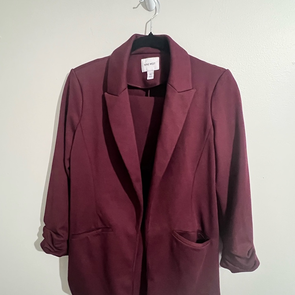 Nine West Women's Burgundy Pant Suit